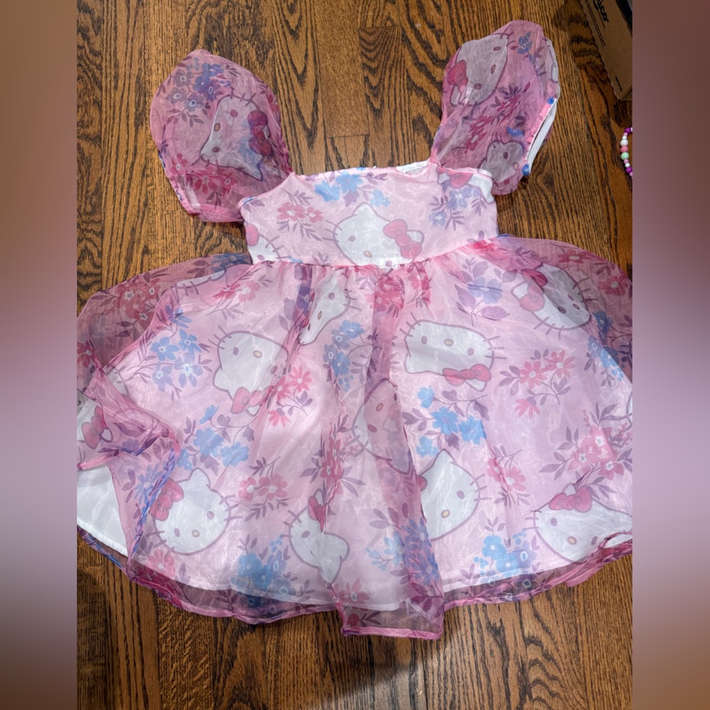 Hello Kitty Pink and White Dress